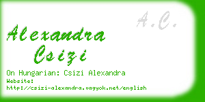 alexandra csizi business card